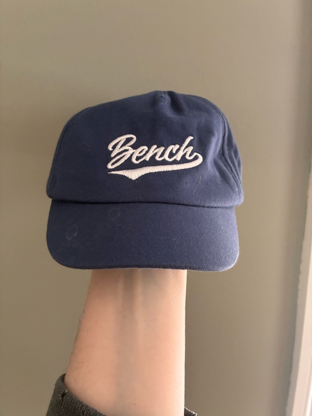 Bench Navy Baseball Cap with White Logo